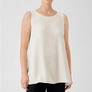 Eileen Fisher Silk Georgette Tunic Size XL